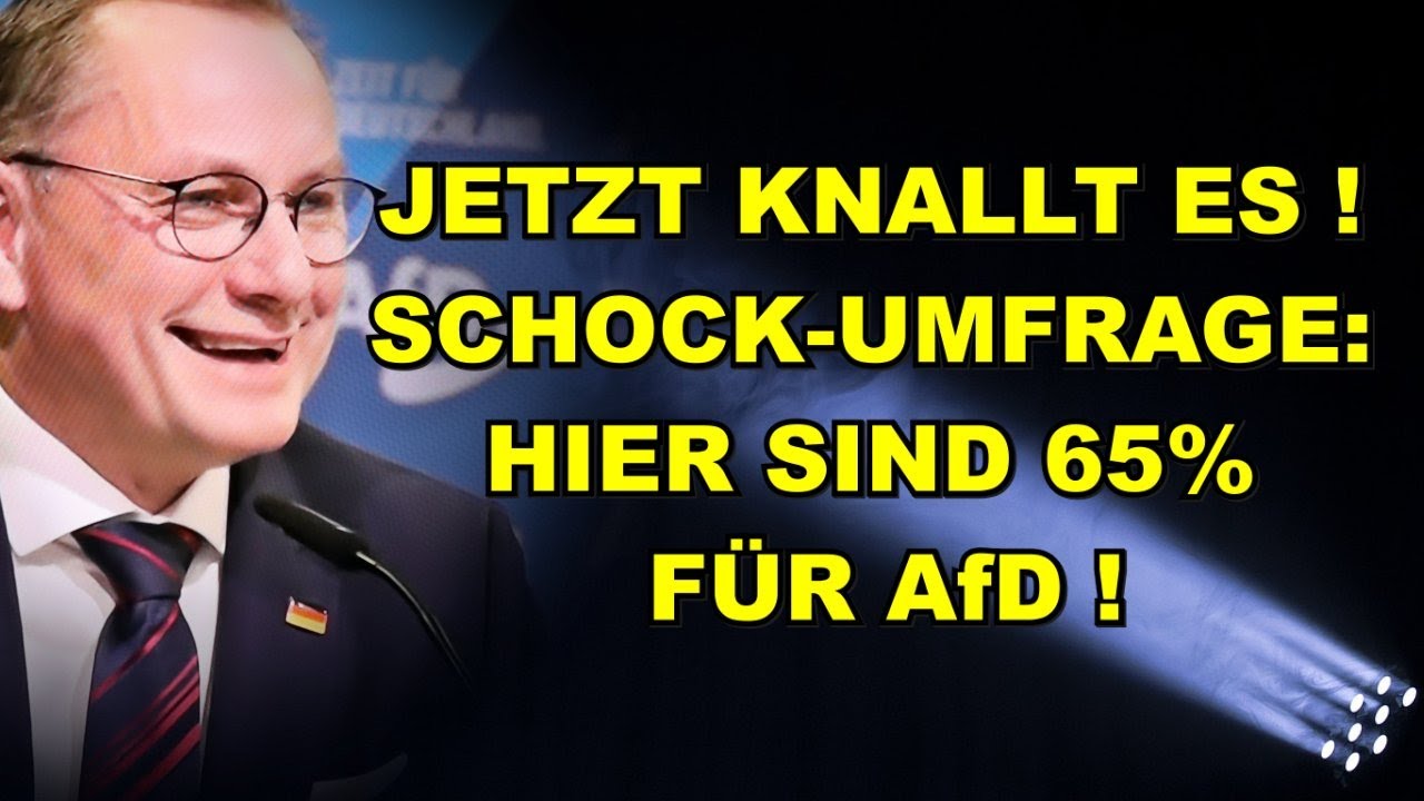JETZT KNALLT ES! HIER sind 65% FÜR AfD!