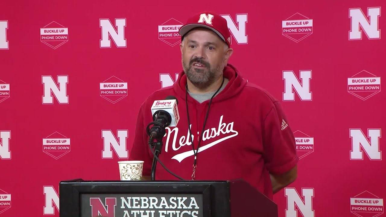 Nebraska coach Matt Rhules welcomes the rain