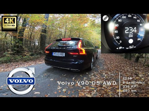 Volvo V90 D5 (235 HP) – 234 KM/H Top Speed Test!