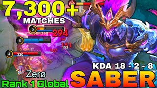 Download lagu 7,300  Matches Saber Deadly HyperCarry - Top 1 Global Saber by Zerø - Mobile Legends mp3