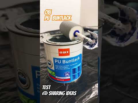 OBI PU BUNTLACK TEST #diy #obi #buntlack #lackieren #lösemittelfrei #pubuntlack #blauerengeel