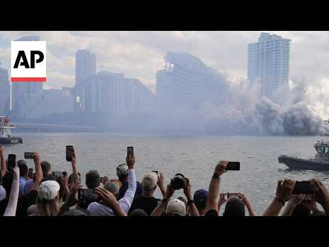 23-story hotel in exclusive Miami locale vanishes in seconds with implosion