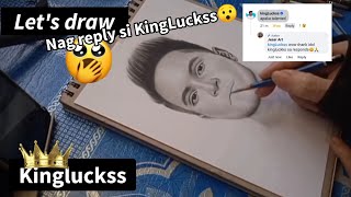 Drawing Kingluckss Lucky Calotes, Nag reply sya sa akin sa Facebook | jesar art