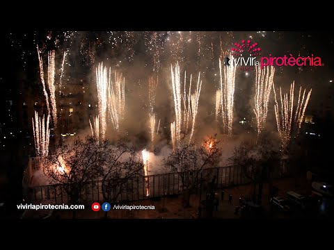Fallas Valencia 2025, Mascletà Nocturna Viernes 28 de Febrero 2025, Pirotecnia del Mediterráneo