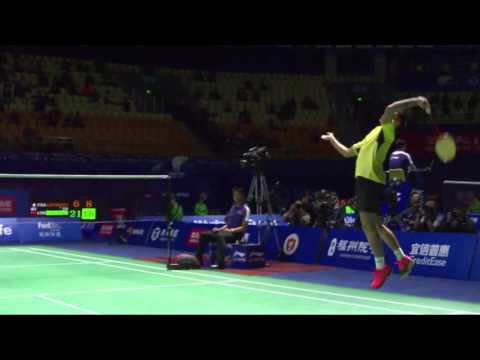 Pha phòng thủ xuất thần của Brice Leverdez trước Lin Dan