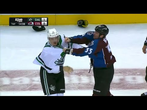 Antoine Roussel vs Cody McLeod Oct 10, 2015