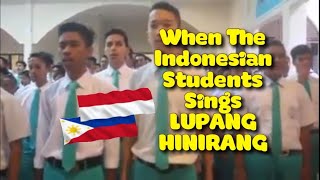 Indonesians also sings Lupang Hinirang after singing their National Anthem! Flag Raising Ceremony