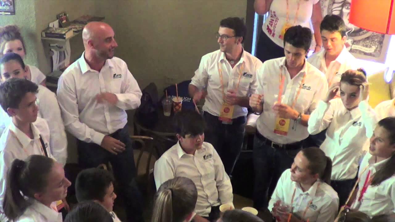 Santos Production Choir Impromptu Performance at a Cafe in Riga