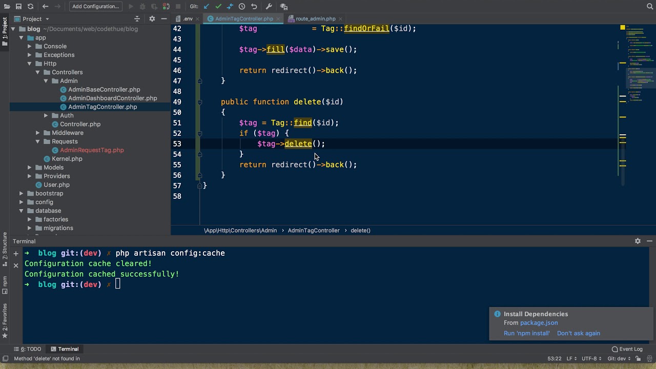 Xây dựng Blog cá nhân bằng laravel - Bài 14 Xoá tag