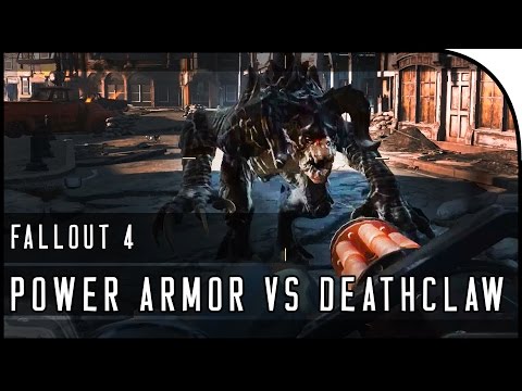 Fallout 4 Gameplay Walkthrough Part 2 – “SHOTGUN , POWER ARMOR , MINIGUN , & DEATHCLAW BATTLE!”