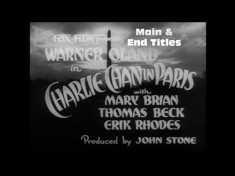 Sol M. Wurtzel: Charlie Chan in Paris (21.1.1935) M&E Titles HD