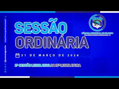 5ª Sessão Ordinária - Câmara Municipal de Granito - PE