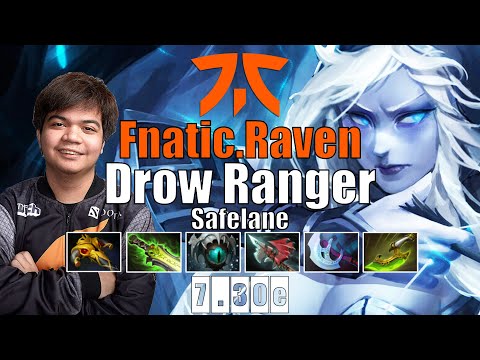Drow Ranger Safelane | Fnatic.Raven | CRAZY PHYSICAL DAMAGE BROKEN CARRY | 7.30e Gameplay Highlights