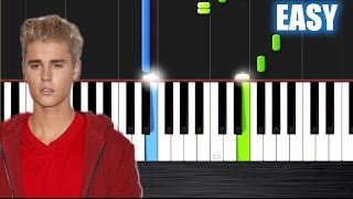 Justin Bieber - Love Yourself - EASY Piano Tutorial by PlutaX - Synthesia