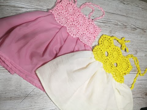 Crosetam  Rochita Maria, 12-18 luni, Cu Fusta Din Tesatura! ❤️💋❤️