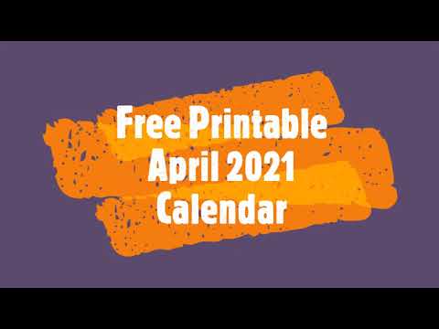 April 2021 Calendar Template - Printable Monthly Calendar 2021 by Freecalendarhub.com