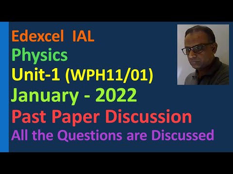 A lesson on Edexcel IAL Unit 1 WPH11/01 January 2022 Paper Discussion Mechanics Solid Fluid Material