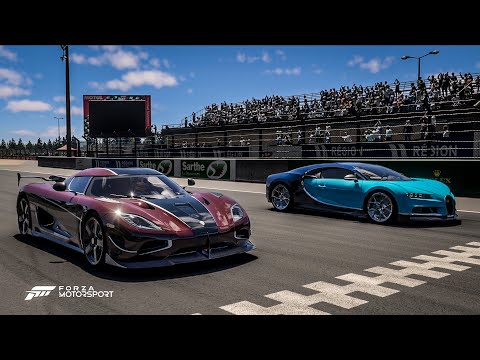 Forza Motorsport Drag race: Koenigsegg Agera RS vs Bugatti Chiron