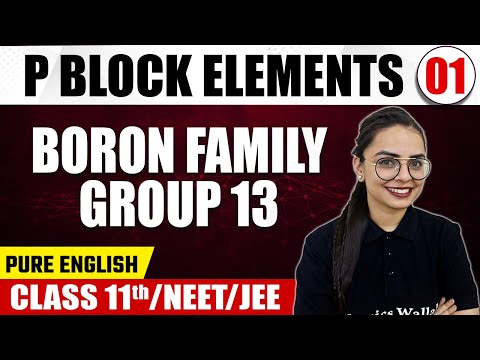 P BLOCK ELEMENTS 01 | Boron Family - Group 13 | Chemistry | Pure English | Class 11th/NEET/JEE