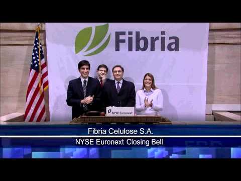25 March 2011 Fibria Celulose S.A. rang the NYSE Closing Bell