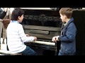 Piano prodigy kid performing on "Session street ...