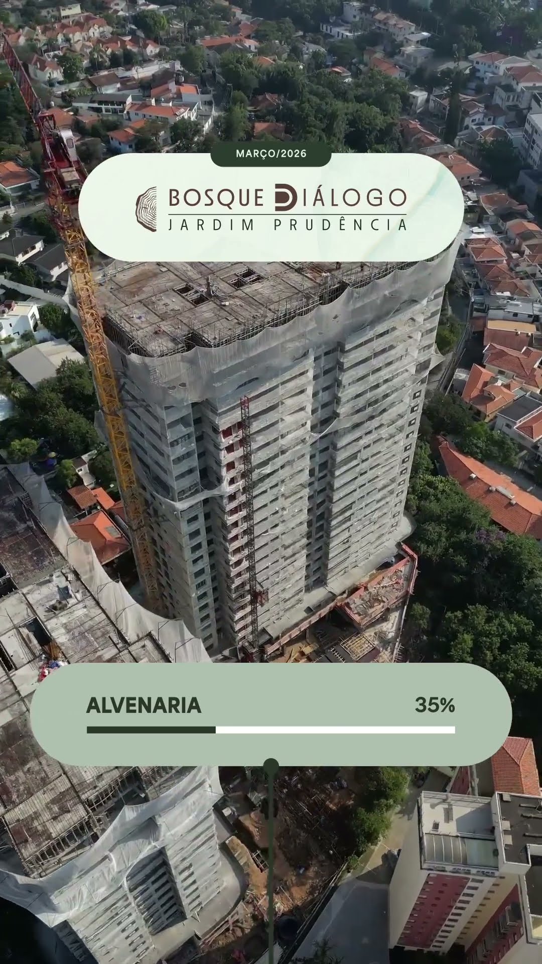 Evolução das obras: Bosque Diálogo Jardim Prudência