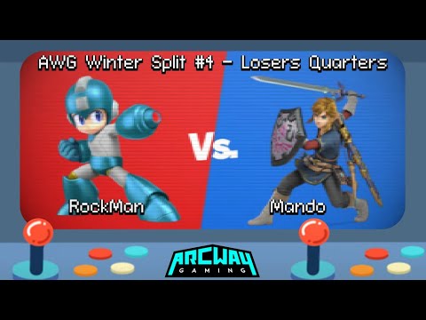 AWG Winter Split #4 Losers Quarters - RockMan (MegaMan, Jigglypuff) vs Mando (Link) - SSBU