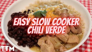 EASY Slow Cooker Chili Verde ~ Crockpot Pork Chops Recipe