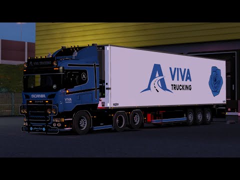 (ETS2) Driving from Barcelona to Valencia with Viva Trucking