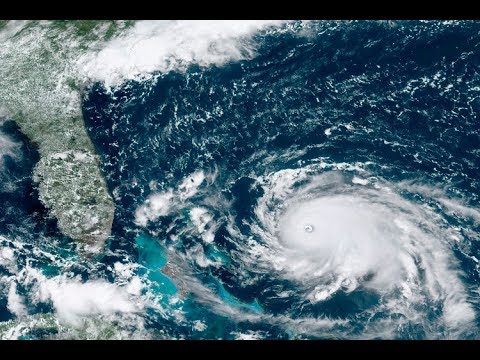 Hurricane Dorian Path Northern Bahamas 150 MPH winds near Category 5 September 2019 Video