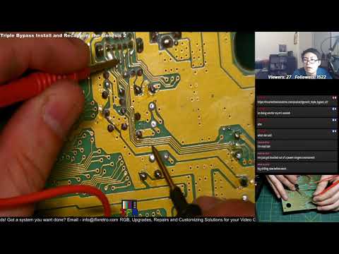 Triple Bypass board install for the Sega Genesis 2 VA0