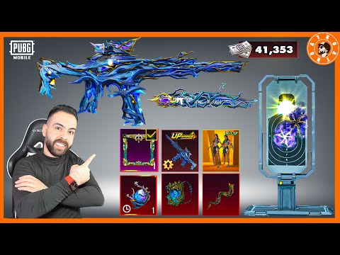 تفتيح عجلة الذهبية وتطوير السلاح  بقيمة 34 الف شدة  #ببجي_موبايل #ببجي #pubgmobile