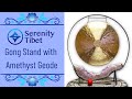 Gong Stand with Amethyst Geode