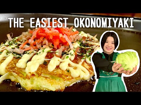 The EASIEST Japanese OKONOMIYAKI Recipe | Japanese street food
