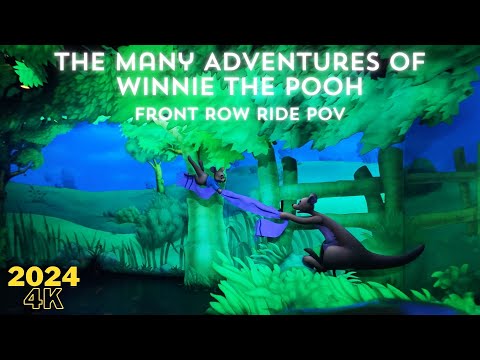4K The Many Adventures of Winnie the Pooh - Front Row Ride POV - Disneyland 10/23/2024