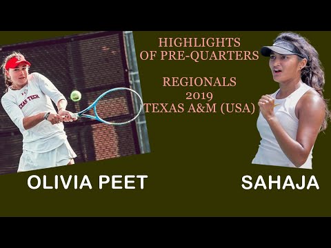 Women Tennis | Highlights| Sahaja Yamalapalli(SHSU) Vs Olivia Peet(TTU) | Pre-Quarters | Texas A&M