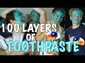 100 LAYERS OF TOOTHPASTE Sam And Colby