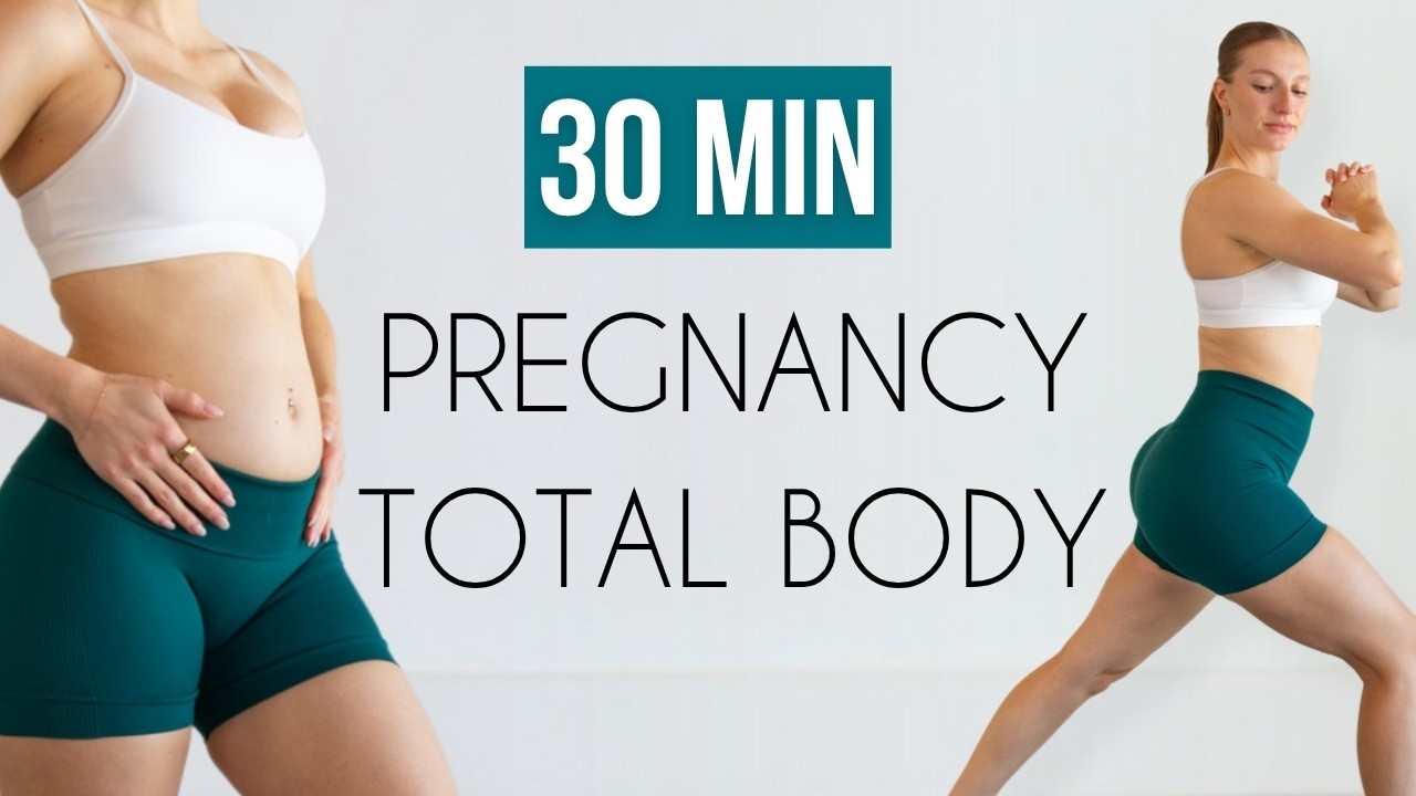 30 Min Full Body Pregnancy Workout at Home | No Equipment | All Trimesters