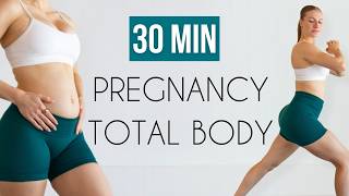 30 Min Full Body Pregnancy Workout at Home | No Equipment | All Trimesters