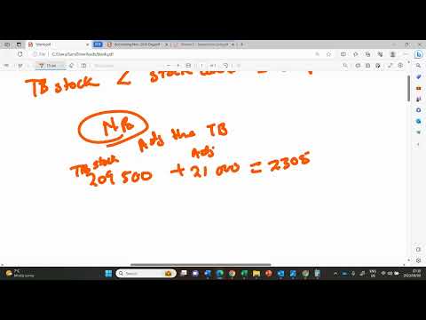 Nov 2016 - Adjustment for Trading stock deficit and Surplus