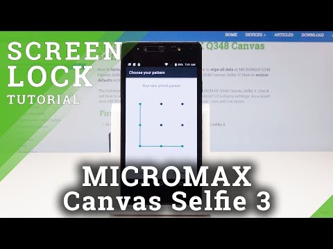 How to Add Screen Lock in MICROMAX Selfie 3 - Set Up Pattern & Password