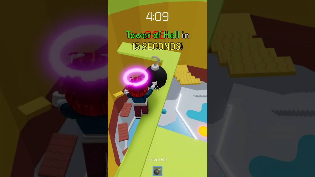 Tower of Hell in 15 seconds! 😱🌹