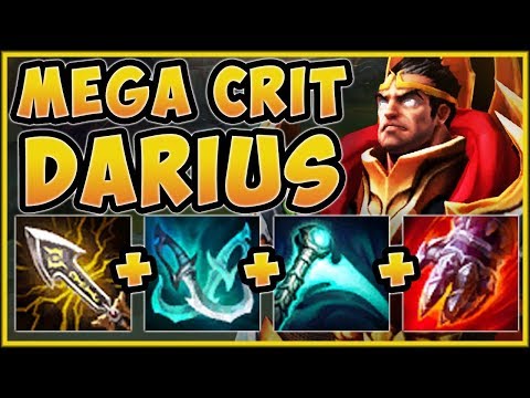 COME ON RIOT! MEGA CRIT DARIUS 100% DOES TOO MUCH DAMAGE! DARIUS TOP GAMEPLAY! - League of Legends