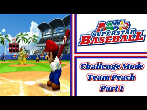 Mario Superstar Baseball | Challenge Mode | Flower Level | Part 1 Team Peach