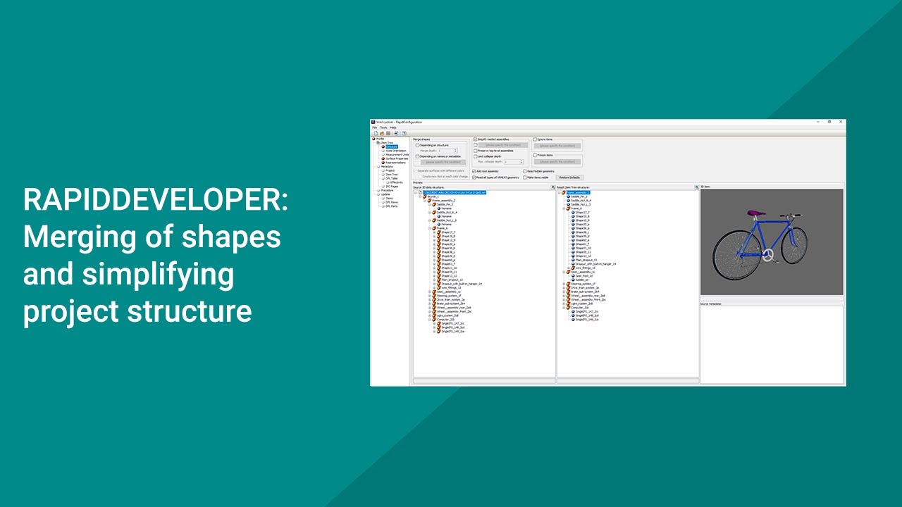 RapidDeveloper Tutorial. Merging of shapes and simplifying project structure