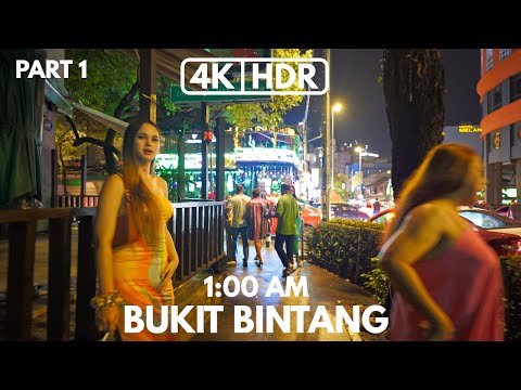 [4K | HDR] PARTE 1 | BUKIT BINTANG | VIDA NOTURNA EM KUALA LUMPUR | 1h00 | CAMINHADA NOTURNA