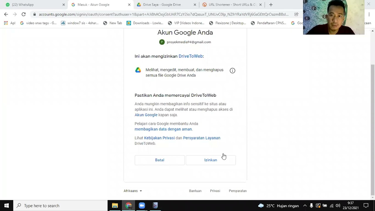 Bagaimana caranya google drive dijadikan hosting web HTML