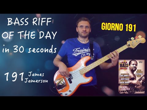Bassline R&B James Jamerson style Fender Precision Bass Riff of the day in 30 seconds giorno 191