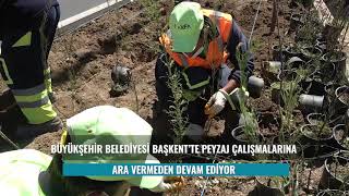 BAŞKENT’TE PEYZAJ ÇALIŞMALARI HIZ KESMEDEN DEVAM EDİYOR
