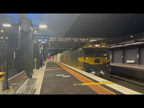 9804 Warrnambool Goods With G543 Running Through South Geelong Platform 2